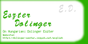 eszter dolinger business card